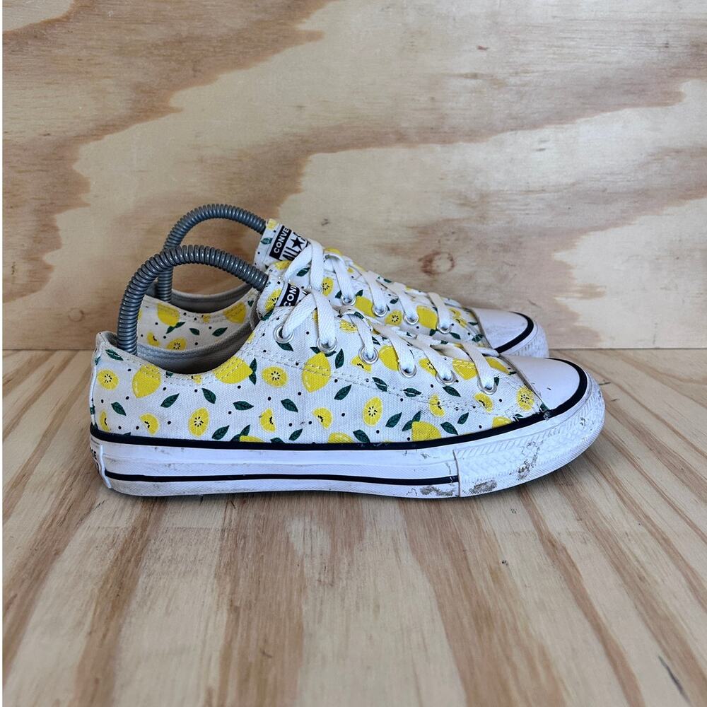 Converse A S -CT Ox Lemon Print -Sneakers -White/Yellow -Big Girl's - 5 -668292F